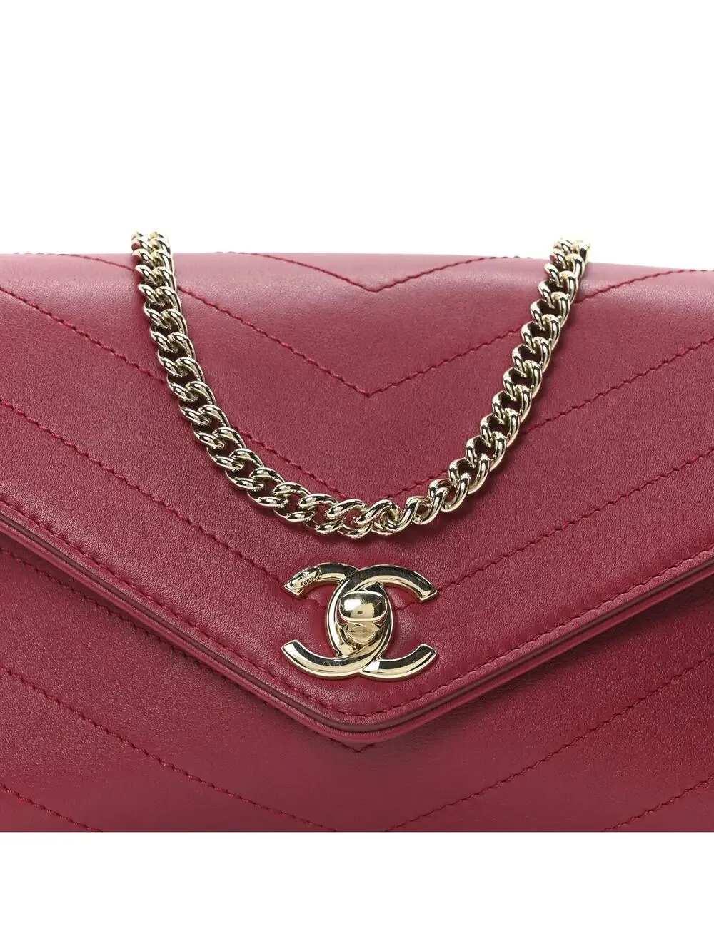Chanel Calfskin Chevron Stitched Coco #256977C19B